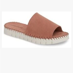 Jeffrey Campbell Pave Slides in Blush Suede size 8.5  NWOT